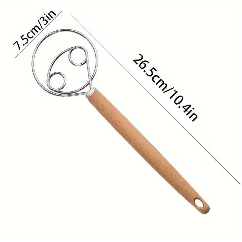 Danish Dough Whisk Stainless Steel Resin Handle 10.5
